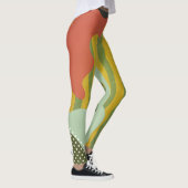 Leggings Arrière - plan créatif des vagues géométriques Abs (Droite)