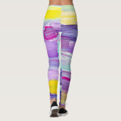 Leggings Arrière - plan d'art Abstrait peint à la main (Dos)