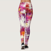 Leggings Arrière - plan de blocs Abstraits foncés (Dos)