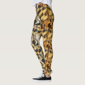 Leggings arrière - plan de bronze d'or (Gauche)