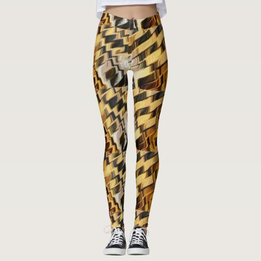 Leggings arrière - plan de bronze d'or (Devant)