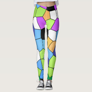 Leggings Arrière - plan de cristaux Abstraits