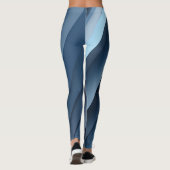 Leggings Arrière - plan de formes superposées dans les bleu (Dos)