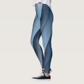 Leggings Arrière - plan de formes superposées dans les bleu (Gauche)