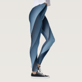 Leggings Arrière - plan de formes superposées dans les bleu (Droite)
