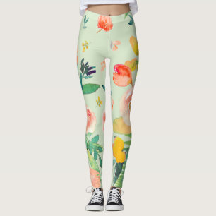 Leggings Arrière - plan de l'aquarelle Flowers/DIY de
