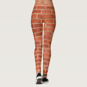 Leggings Arrière - plan de texture de mur en briques rouges (Dos)