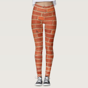 Leggings Arrière - plan de texture de mur en briques rouges