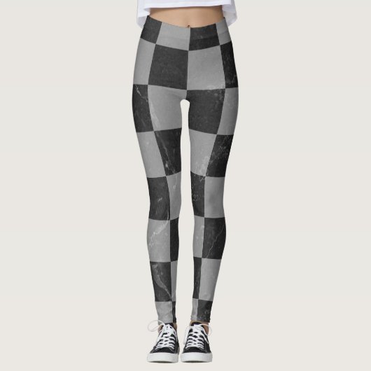 Leggings Arrière - plan d'échecs (Devant)
