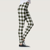 Leggings arrière - plan do-it-yourself - Tartan blanc noir (Droite)