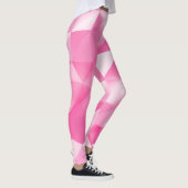 Leggings Arrière - plan en polygone rose : rendu 3D abstrai (Droite)
