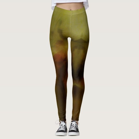 Leggings Arrière-plan flou marron (Devant)