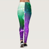 Leggings Arrière - plan mardi Gras Festive violet (Dos)