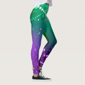 Leggings Arrière - plan mardi Gras Festive violet (Droite)