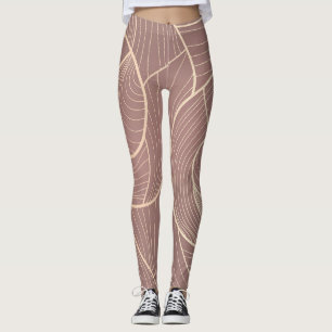 Leggings Arrière - plan Motif Luxury Gold Lines