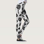 Leggings Arrière - plan noir blanc gris (Droite)