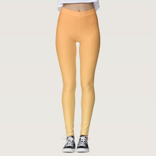 Leggings Arrière - plan orange et jaune (Devant)