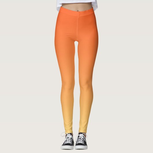 Leggings Arrière - plan orange et jaune (Devant)