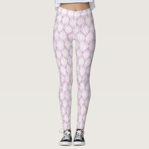 Leggings Arrière - plan pourpre de motif de rayures d'ogee