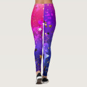 Leggings Arrière - plan rose brillant (Dos)