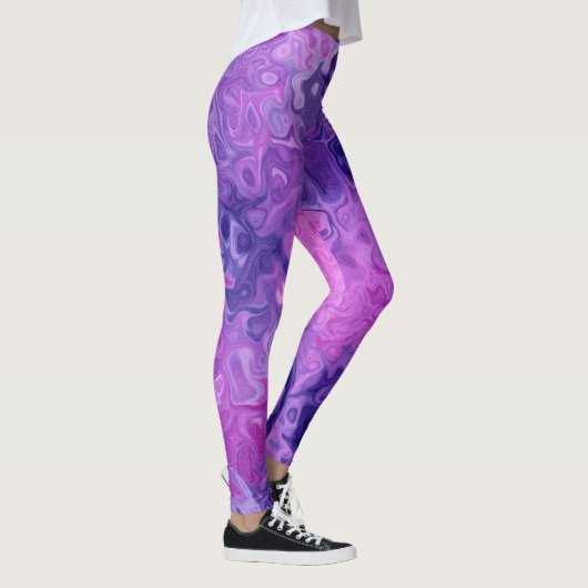 Leggings Arrière - plan Violet Et Rose (Droite)