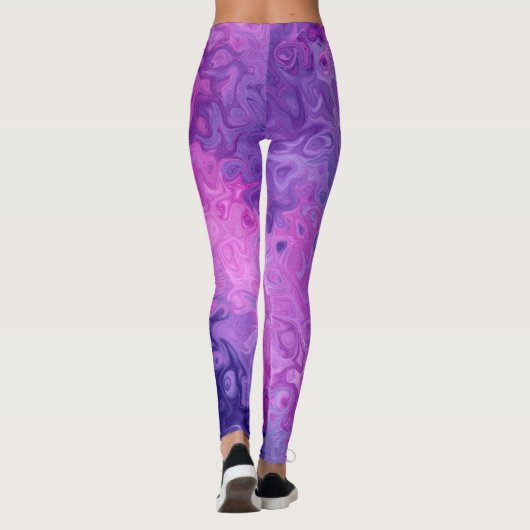 Leggings Arrière - plan Violet Et Rose (Dos)