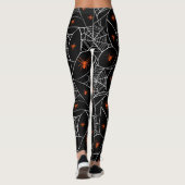 Leggings Arrière - plan web d'Halloween et araignées. (Dos)
