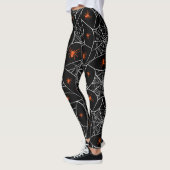 Leggings Arrière - plan web d'Halloween et araignées. (Gauche)