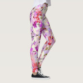 Leggings Arrière - plans d'aquarelle Orchidée-Sakura (Droite)