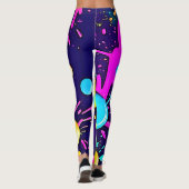 Leggings Art à éclaboussure couleur néon (Dos)