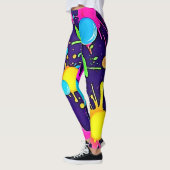 Leggings Art à éclaboussure couleur néon (Gauche)