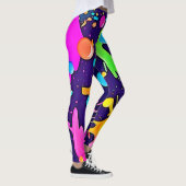Leggings Art à éclaboussure couleur néon (Droite)