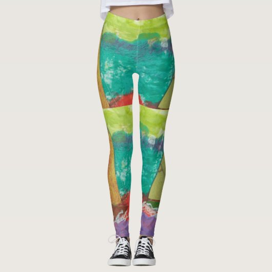 Leggings Art Abstrait (Devant)