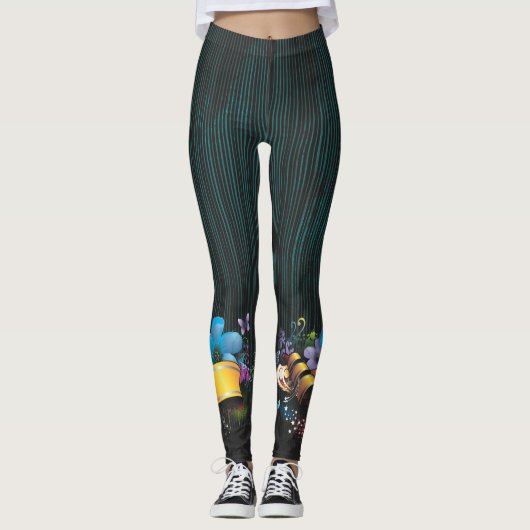 Leggings Art Abstrait 52 (Devant)
