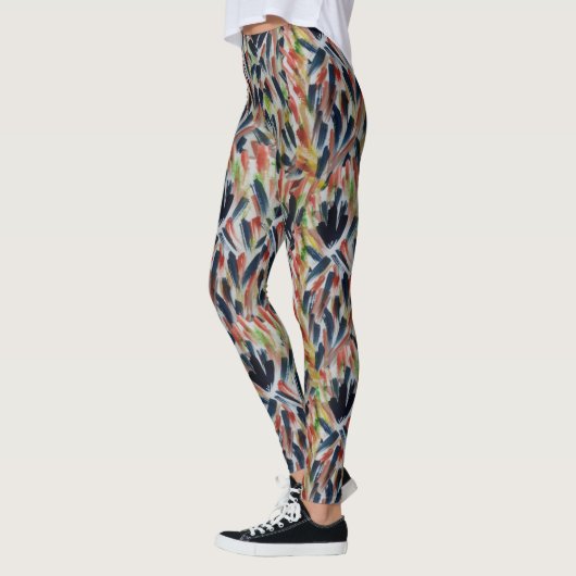 Leggings Art abstrait à l'aquarelle (Gauche)