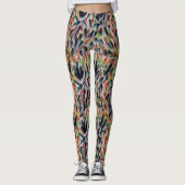 Leggings Art abstrait à l'aquarelle (Devant)
