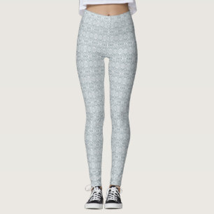 Leggings Art Abstrait Acrylique Blanc de Rossignol