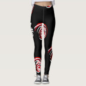 Leggings Art Abstrait Ajouter Votre Nom Julia (Devant)