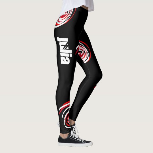 Leggings Art Abstrait Ajouter Votre Nom Julia (Droite)