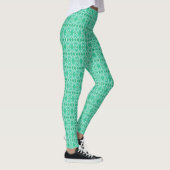 Leggings Art abstrait aquarelle vert clair (Droite)