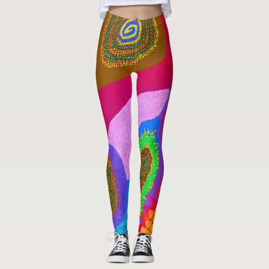 Leggings Art Abstrait autochtone Vol 05 (Devant)