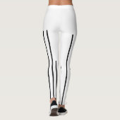 Leggings Art Abstrait Black White Lines Minimalisme (Dos)