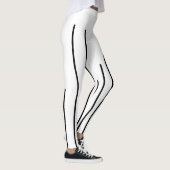 Leggings Art Abstrait Black White Lines Minimalisme (Droite)