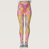 Leggings Art Abstrait brillant et coloré (Devant)