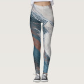Leggings Art Abstrait : Brush Strokes Versatile. (Devant)