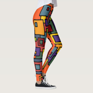 Leggings ART Abstrait - CARTES DE LA VILLE II
