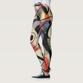 Leggings Art Abstrait Cinétique Vibrant (Gauche)
