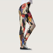 Leggings Art Abstrait Cinétique Vibrant (Droite)