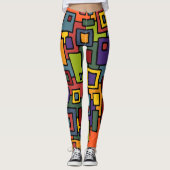 LEGGINGS ART ABSTRAIT - CITY MAPS II (Devant)