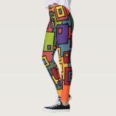 LEGGINGS ART ABSTRAIT - CITY MAPS II (Gauche)